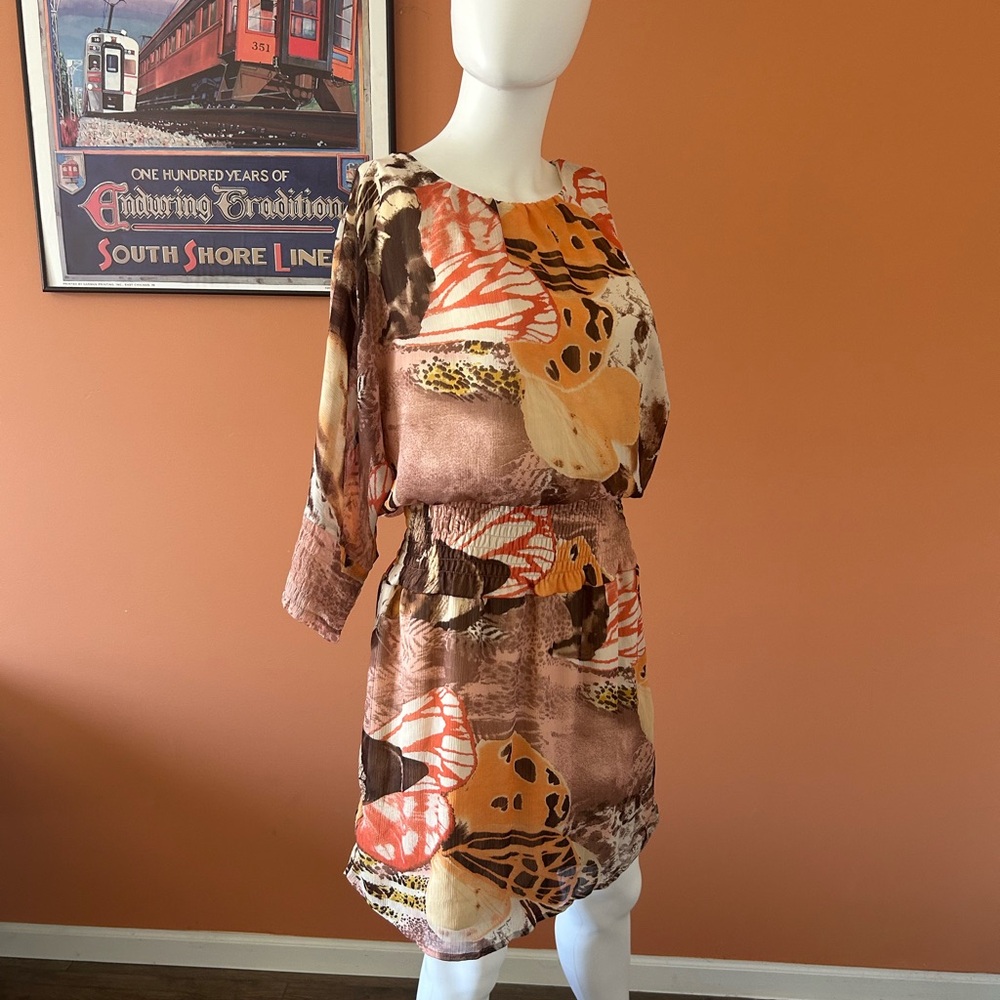 Madison Paige Multi-Colored Patterned Blousy Dress - image 6